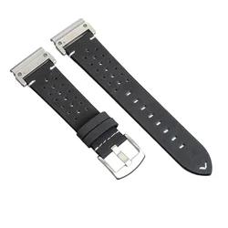 Premium Porous Breathable Leather Watch Band - 26mm - 26mm (HS)