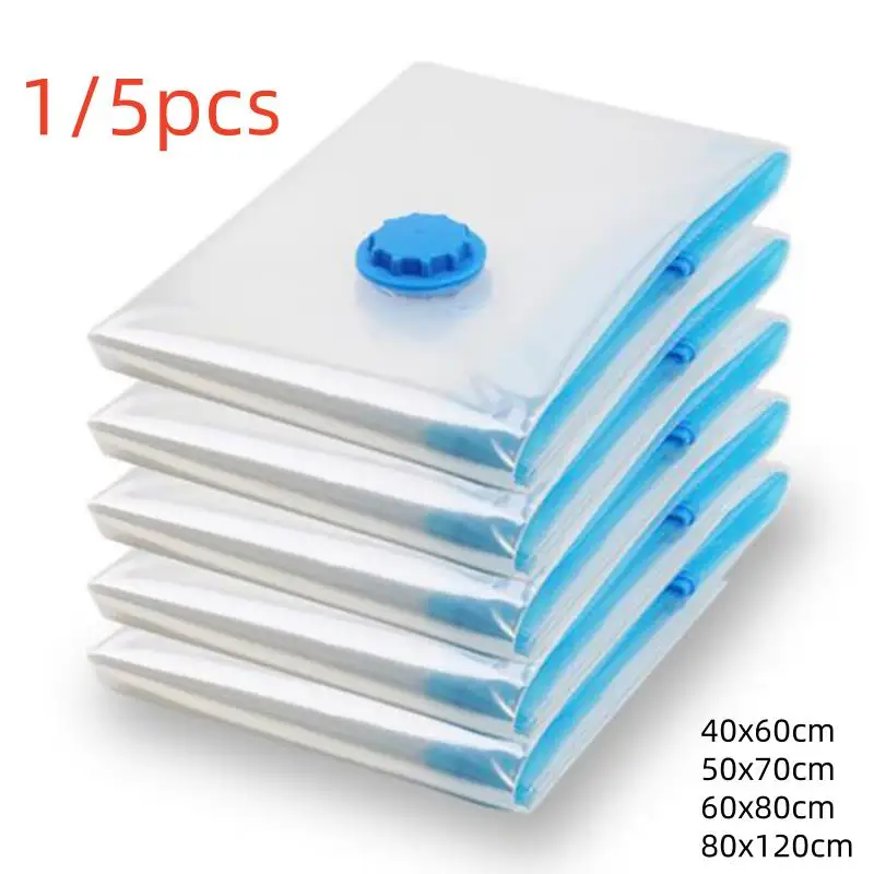 1/5pcs Vacuum Storage Bags Wardrobe Organizer Vacuum Seal Bag Space Saving Bags for Clothes Pillow Bedding Blanket Packaging Bag 2
