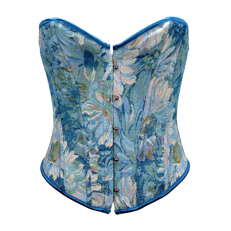 Sexy Bodice Bodice Body Shapewear Oil Painting Style Spice Girl Fish Bone Belly Gathering Breast Shapewear Slim Waist Corset