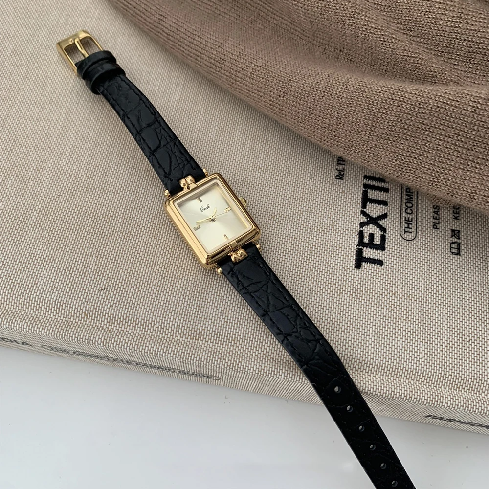 Fashion Temperament Minimalism Serpentine cortex Quartz Watch For women's girl Student gift  Women's accessories