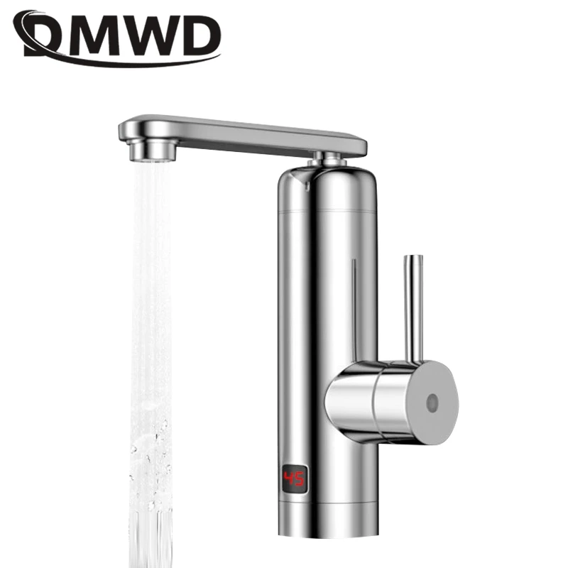 DMWD 3000W Electric Water Heater Hot Water Faucet Instant Heating Faucet Tankless Tap LED display Fast Heating Under Type