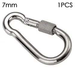 Spring Quick Link Buckle Ring Carabiner for Outdoor and Camping Safety (7MM)