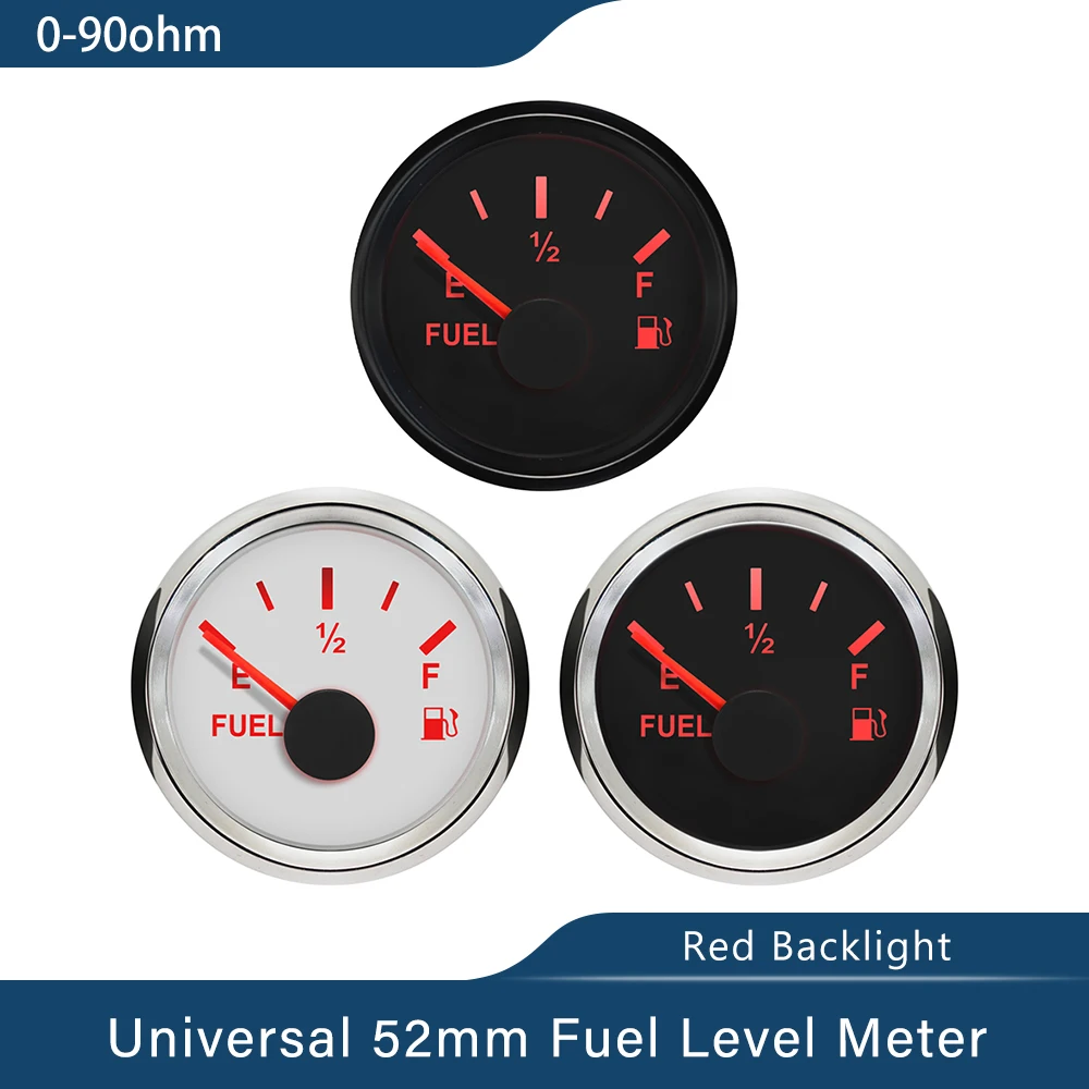 52mm E-1/2-F Pointer Fuel Level Gauge 0-190 Ohm Water Level Gauge 240-33ohm Fuel Oil Level Meter - Foto 12
