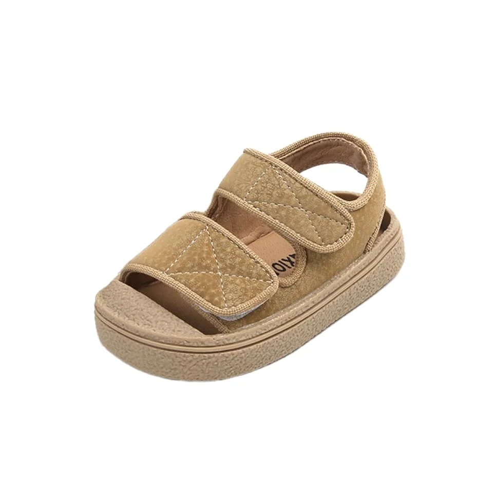 Girl's Summer Soft Closed-Toe Sandals Solid Outdoor Casual Sandals For 0-3years Toddler Boys Baby Beach Sandals 12-16cm kids shoes,kids sandals,baby sandals,sandals and clogs