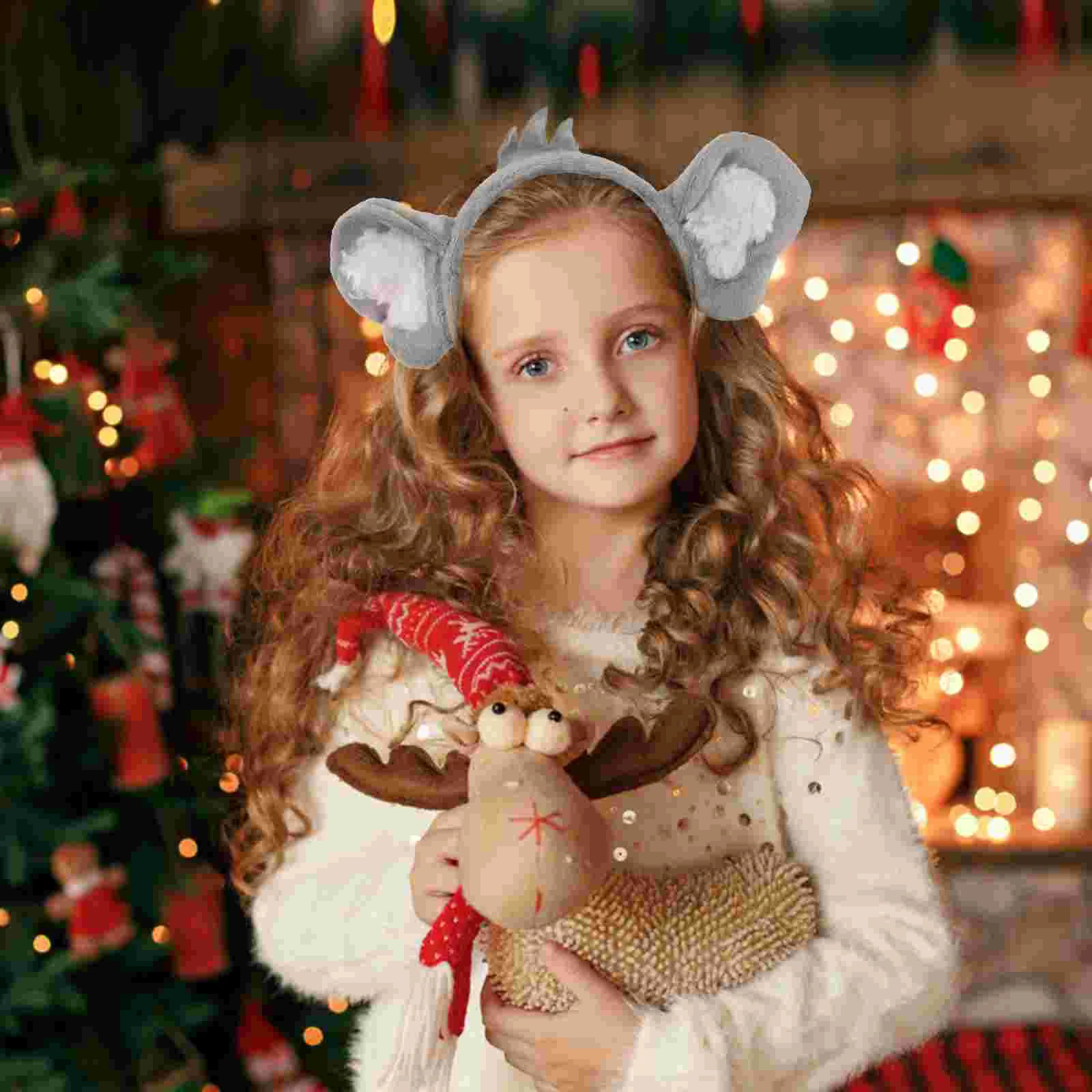 Koala Ears Headband Adult Kids Party Ears Hair Clasp Animal Hair Bands Birthday Halloween Costume Cosplay Headbands Headdress birthday headband set unicorn headband rabbit headband feather headdress
