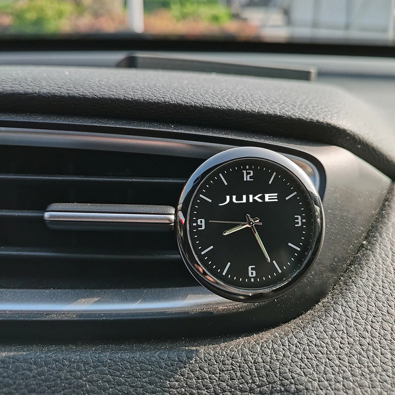 새로운 자동차 시계 전자 쿼츠 시계 대시 보드 닛산 Juke F15 F16 로고 액세서리 자동차 스타일링 액세서리 장식