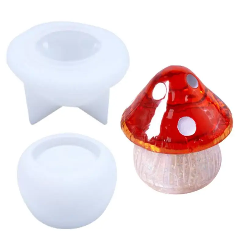 Mushroom Jar Silicone Mold Jar Resin Mold With Lid Resin Epoxy Molds  Silicone Molds For Epoxy Resin Epoxy Mold Durable - AliExpress