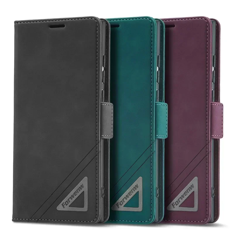 Elegant PU Leather Flip Wallet Phone Case - Shockproof Cover