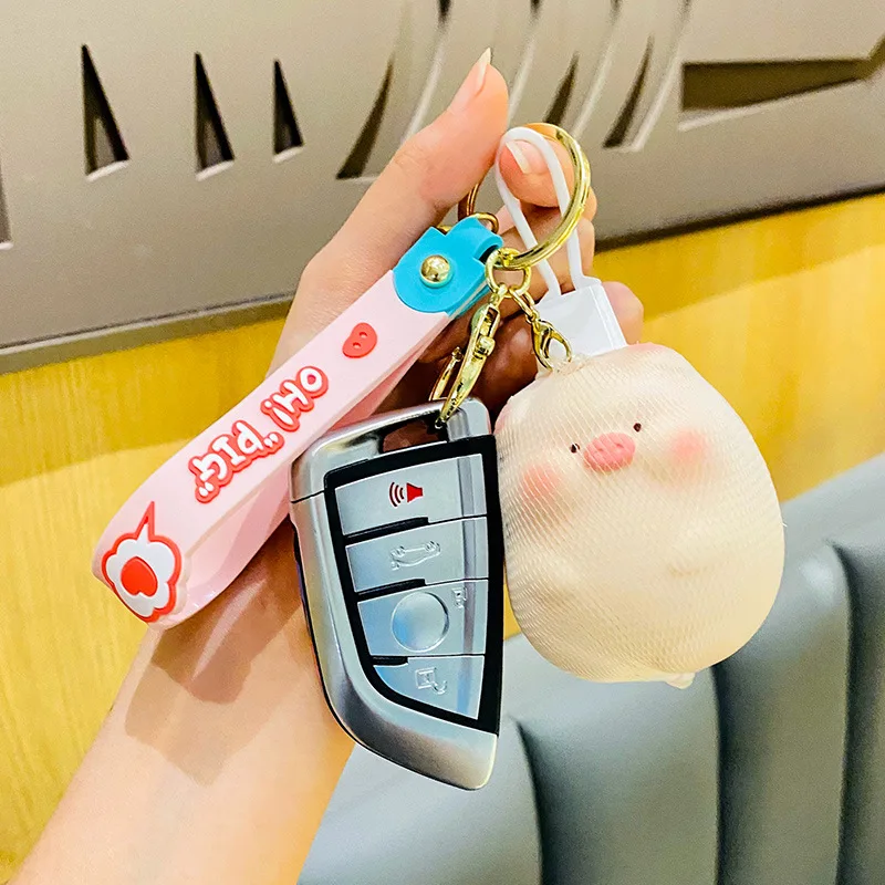 Lovely Ice Cream Cake Bunny Charm Keychain Accessories Cute Creative Key  Ring Pendant For Women Girl Bag Car Key Chains - Key Chains - AliExpress