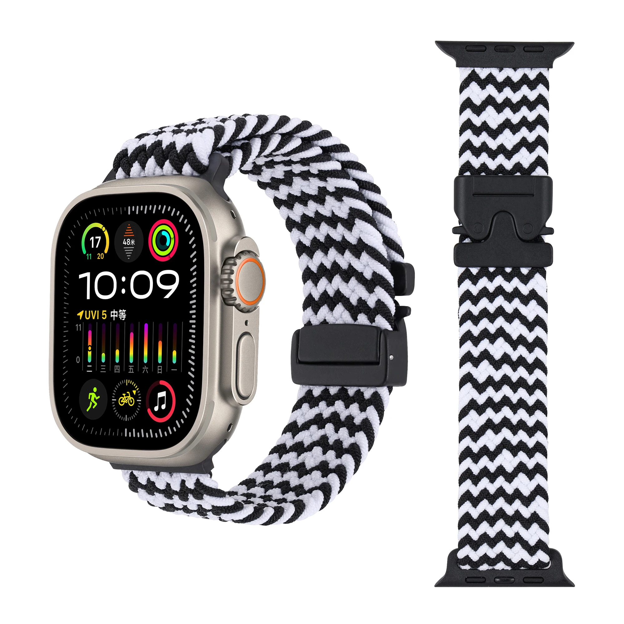 Nylon Braided Strap with Parachute Metal Buckle