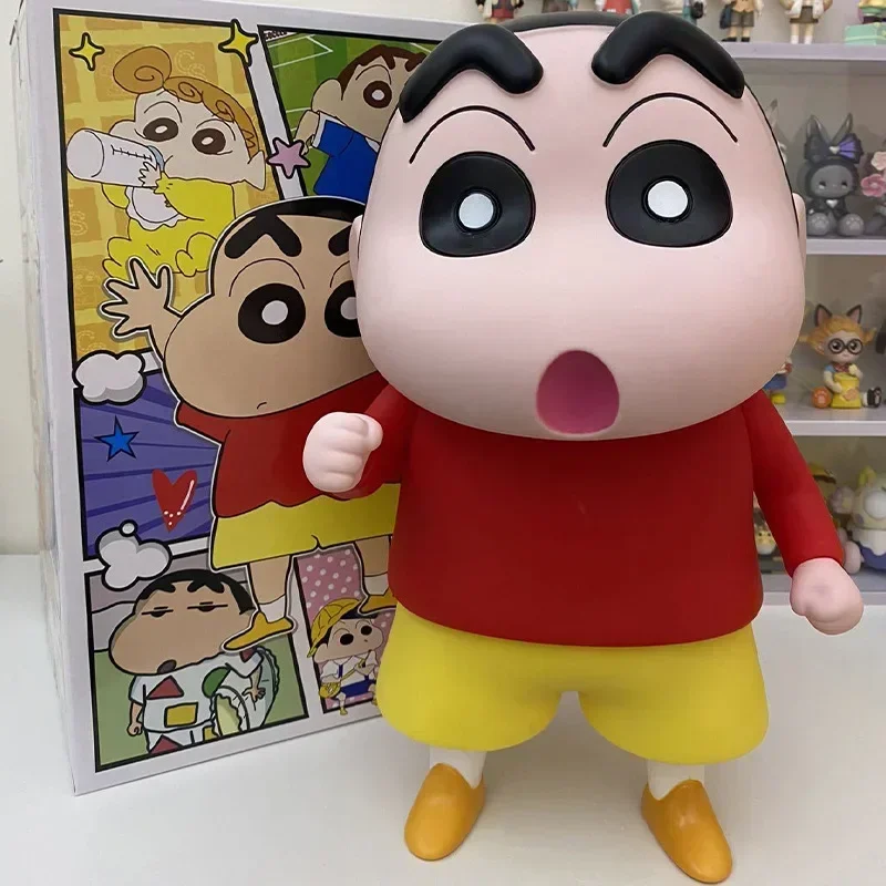 

New 40cm Crayon Shin-Chan 1:1 Large Figure Friends Peripheral Series Model Car Ornament Doll Collection Anime Limited Xmas Gift