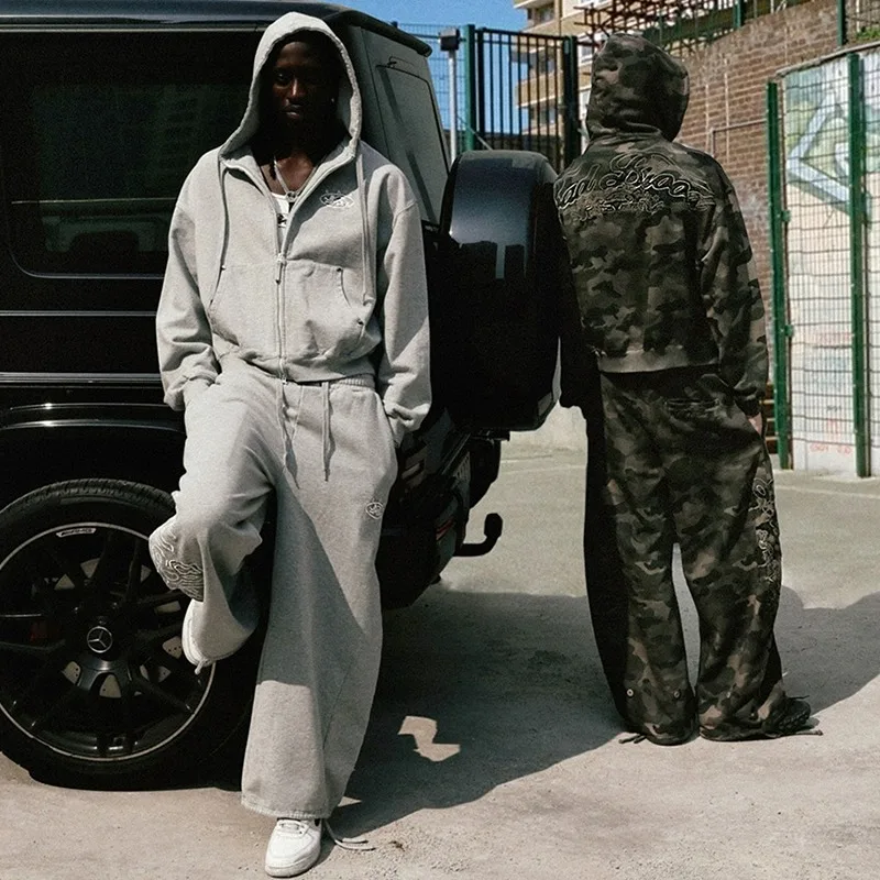 American Retro Hot Girl Loose Casual Pants Women's  Design Sensation Sport Wide Leg Long Trousers Straight Leg Pants