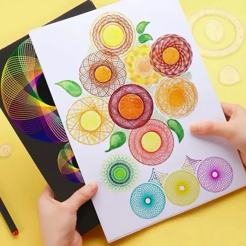 Spirograph Drawing Toys Set Geometric Ruler Mathematical Roulette Drawing Tools Learning Painting Puzzle Toys Art Tool 22pcs