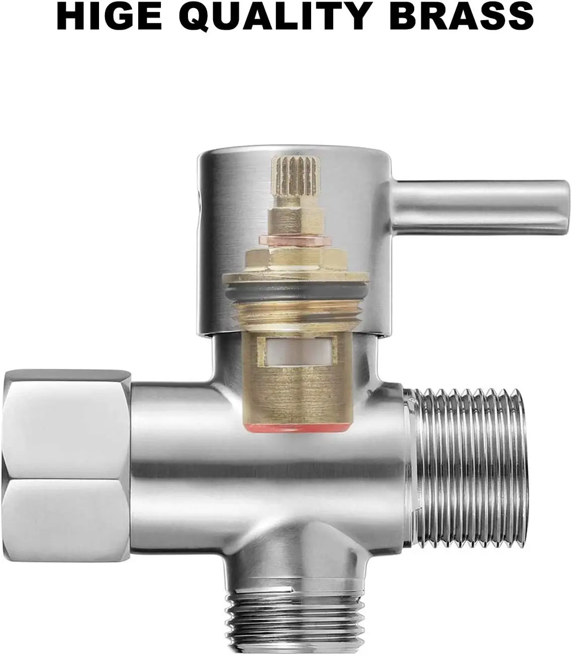 G1/2 7/8 In 3 Way Diverter Valve T-Adapter Converter Shower Brass Water Tap Connector Bathroom Faucet Bathroom Accessories