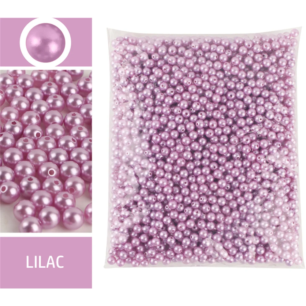 Round Shape Assorted Size ABS Pearl Beads for DIY Crafting and Jewelry Making
