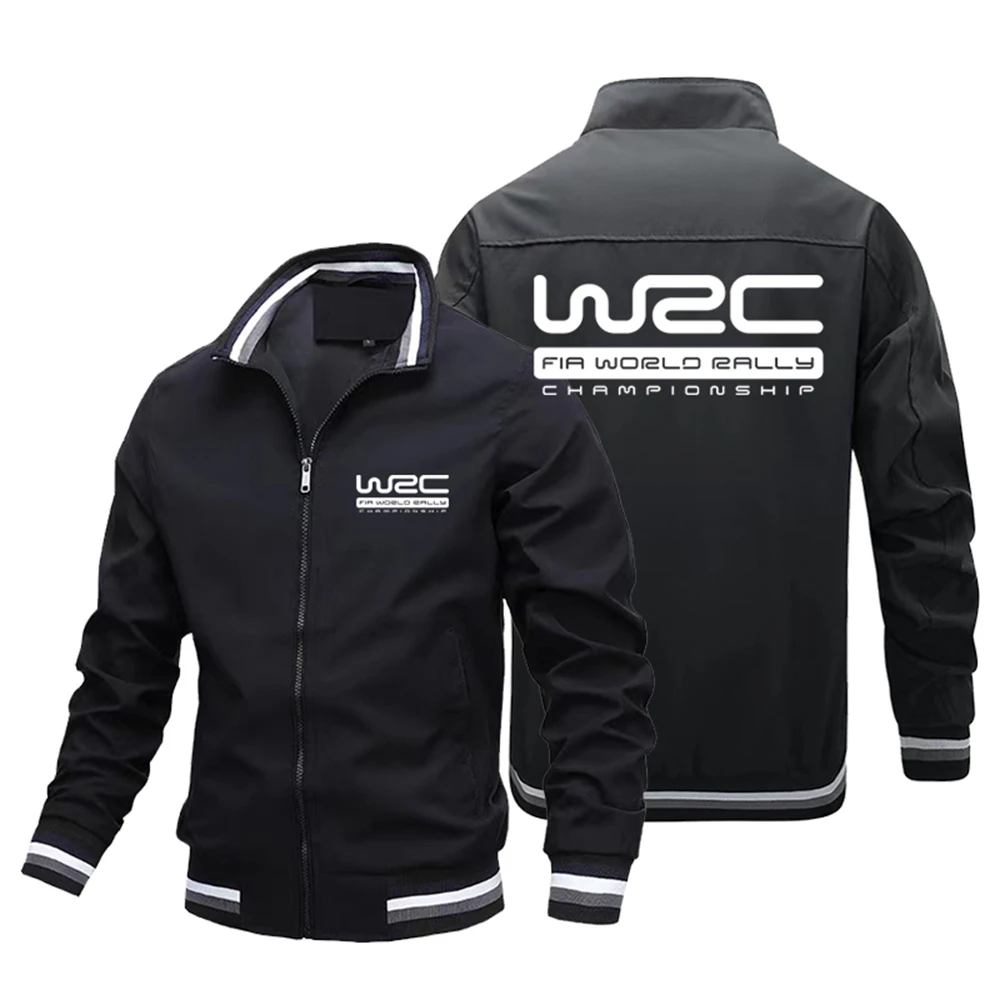 Spring and Autumn Season Stand-up Collar Jacket Jacket WRC Championship Biker Jacket Thread Closure Men's Oversized Clothing