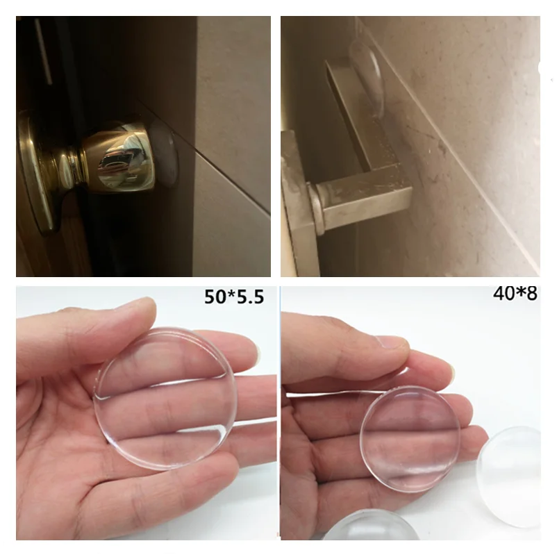6PCS Silicone Door Knob Protector Wall Shield