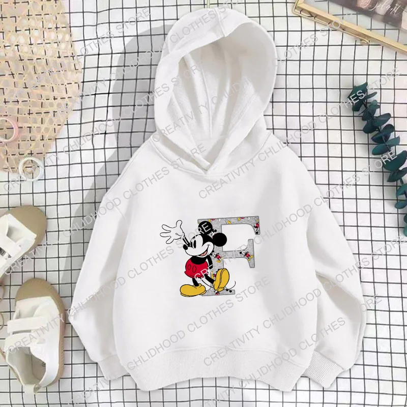 Mickey gyerekek hoodies disney Magánközlemények abcd sweatshirts kawaii Garbó Anime cartoons lányok Fiú gyerekeknek Lezser ruhák Megmunkalás tops