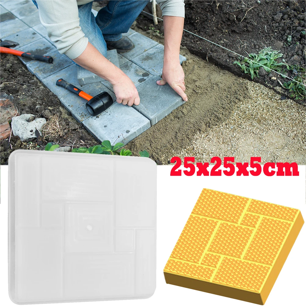 Garden Paving Mold Reusable Paving Cement Brick Molds DIY Manually Handmade Practical Portable Multi-function for Home Courtyard concrete molds garden path molds