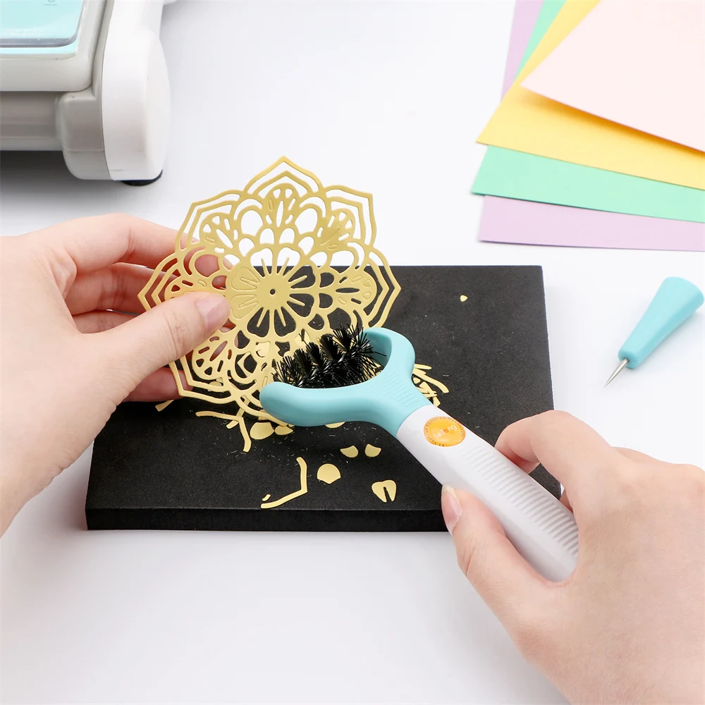 Paper Blossom Tools All-In-One Paper Sculpting Tool Kit Die Brush Flower Mold Tray Create Dimensional Flower Cleaning