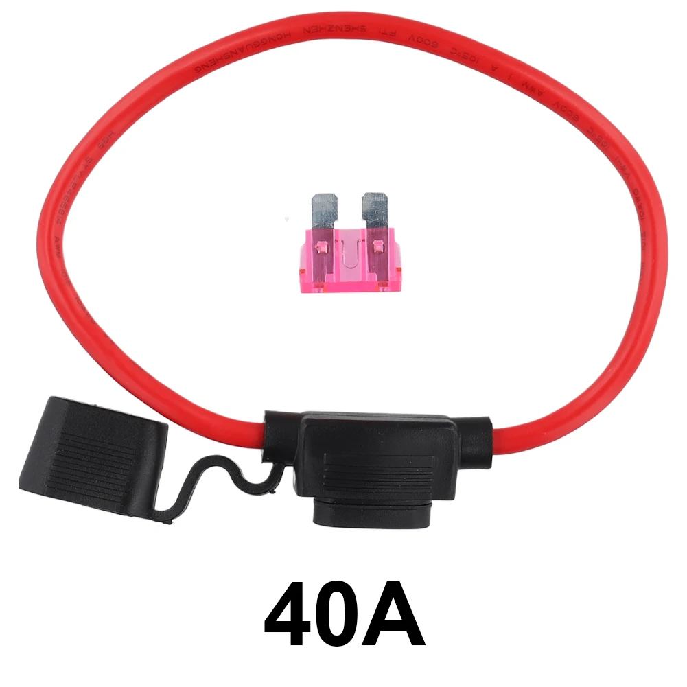 10 Gauge Fuse Holder 5/20/30/40/50 A ATC Blade Fuses Waterproof 10 AWG Inline Fuse Holder Car Truck Boat Motorcycle