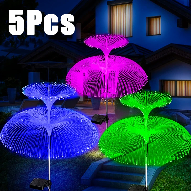 Solar Double Jellyfish Pathway Lights LED Garden Decor