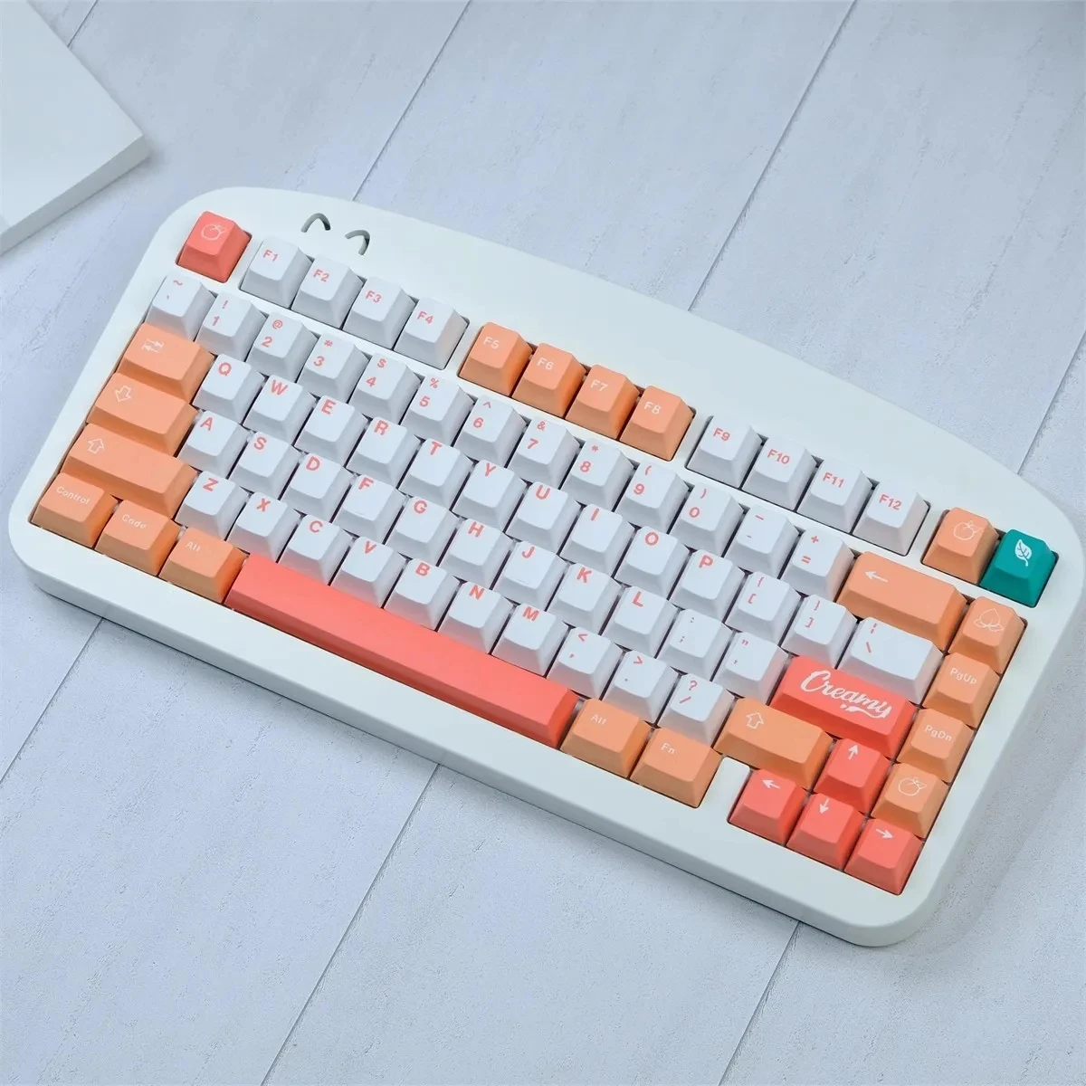 129KeyssetGMKPeachesnCreamKeycapsPBTDyeSublimationLightproof