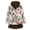 Plus Size Women's Thickened Cotton Jacket Coat Button Plush Outwear Mid-Length Asymmetric Fashion Brand Winter Warm Outerwear