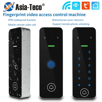 Video Intercom Access Control Keypad Visual Doorbell Tuya Smart WiFi RFID Digit Fingerprint Intercom System Outdoor Metal Case 1