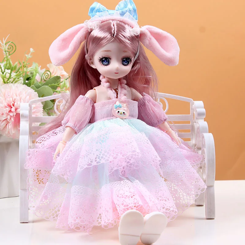 30cm New 1/6 Girl Princess Doll Set 23 Joints Movable 30cm Bjd Doll with Clothes Princess Dress Dolls Girls Birthday Gift Toys 3