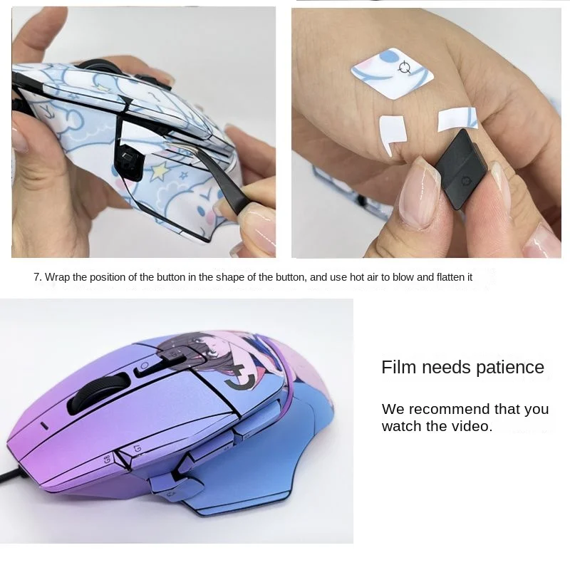 Compatível G502 x Plus Wireless e Wired Mouse Adesivo Especial Proteção Matte Acessórios de Substituição Filme All-inclusive - Imagem 2