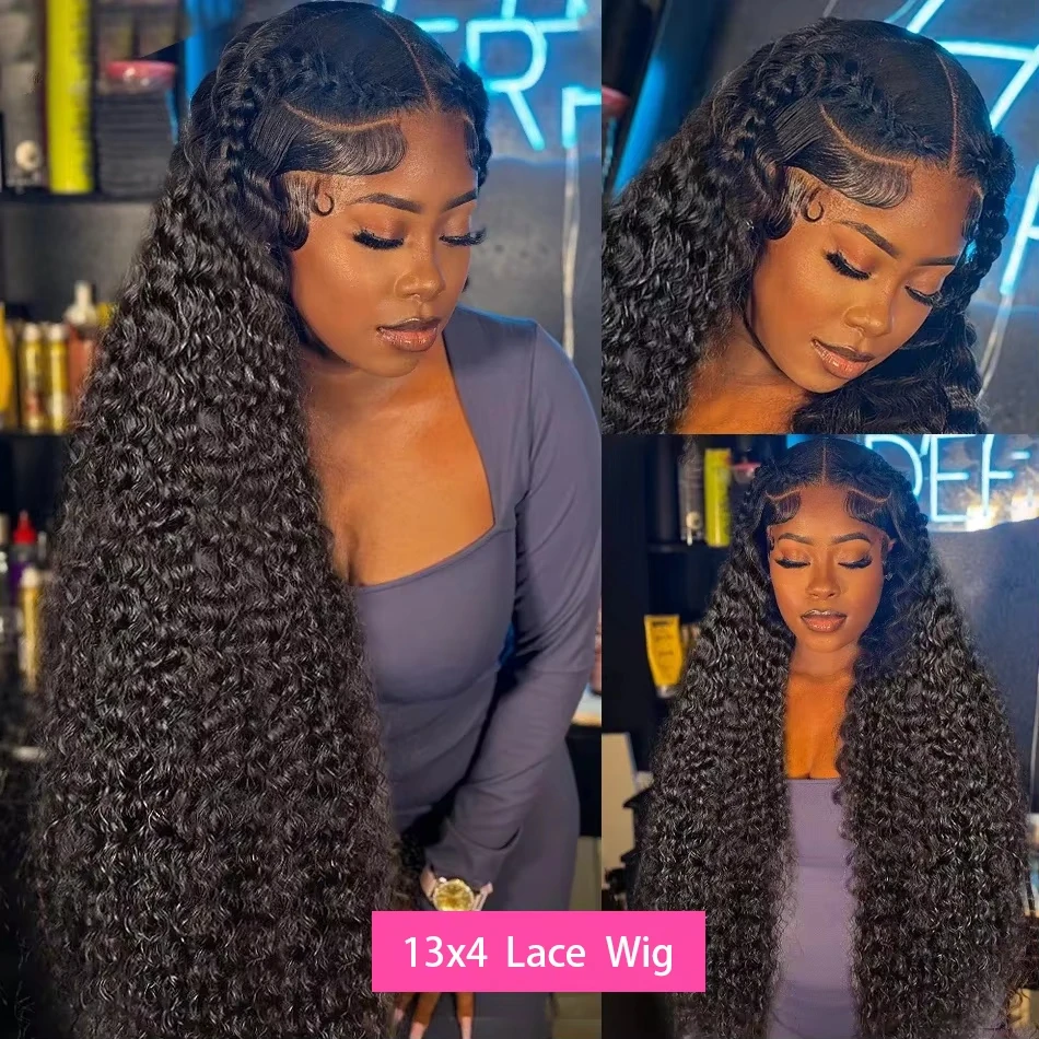 Curly Glueless Wigs Human Hair Ready To Wear 13x6 Deep Wave Hd Lace Front Human Hair Wig Transparent Curly Water Wave Lace Wigs 5