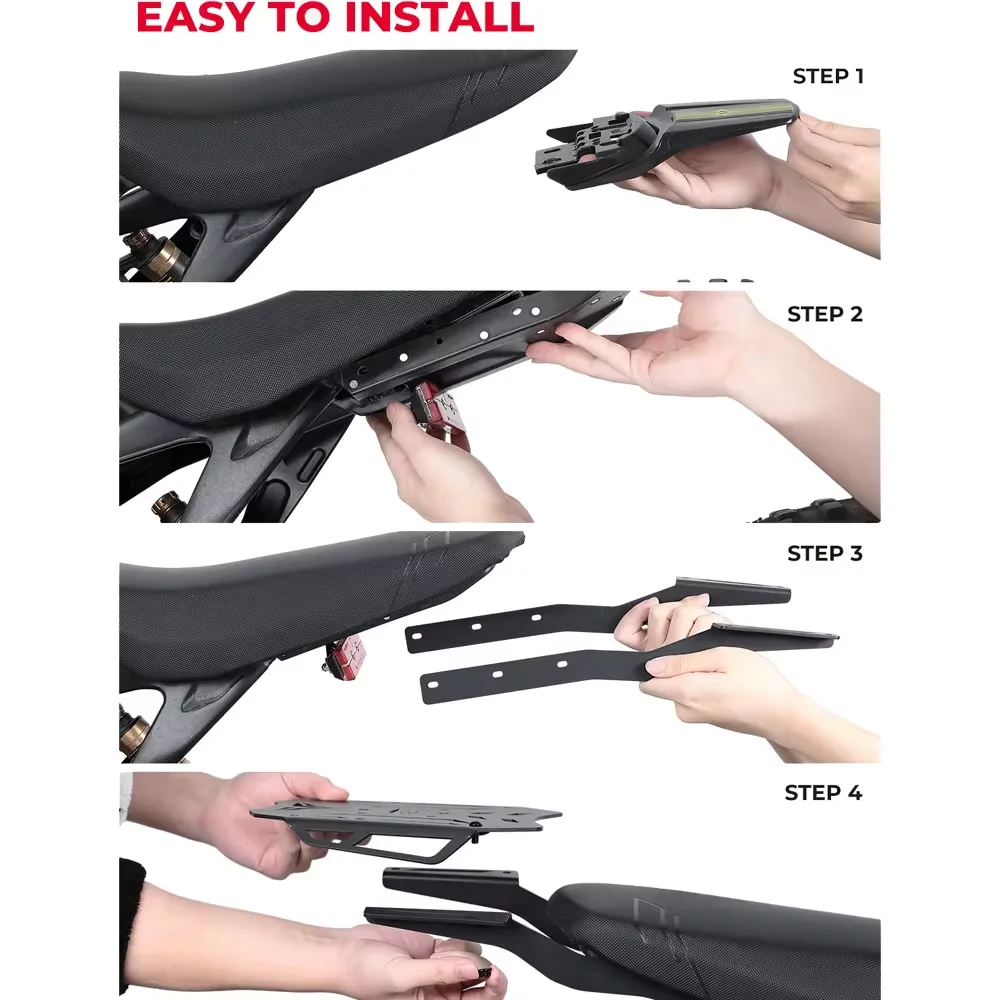 Rear Luggage Rack Tail Cargo Holder Shelf Tool Top Box Base Bracket Panel Alloy Steel For Surron X Sur-Ron Light Bee X motorcycle accessories