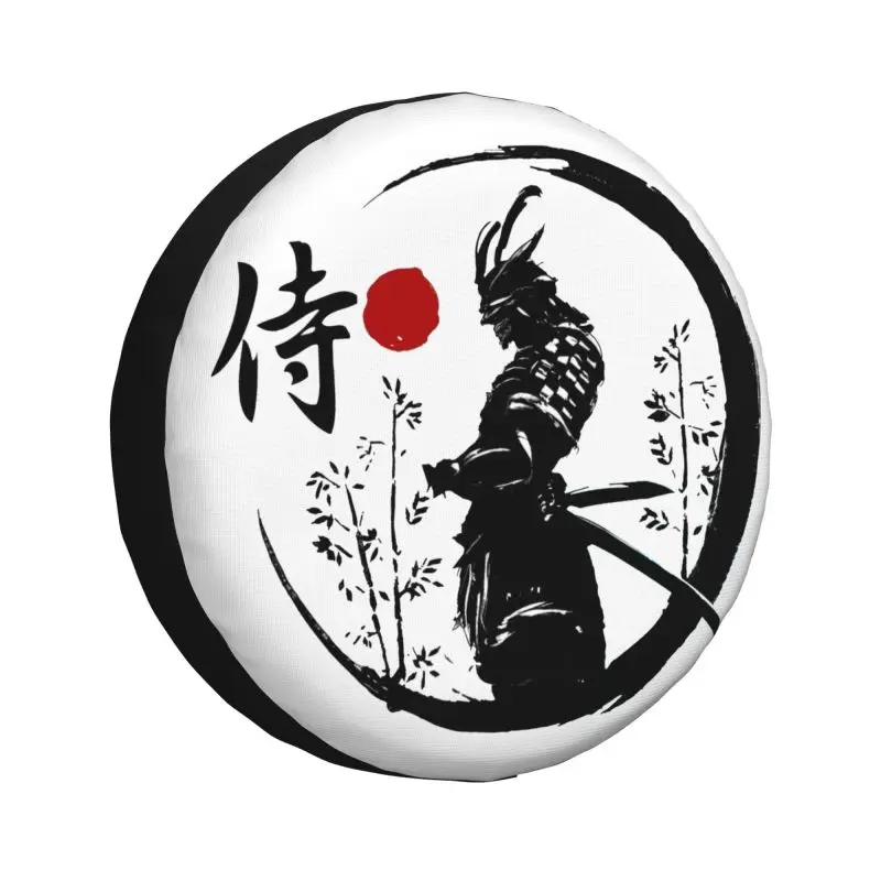 

Japanese Samurai Warrior Tire Cover 4WD 4x4 Trailer Katana Bushido Spare Wheel Protector for Toyota RAV4 Prado 14" 15" 16" Inch