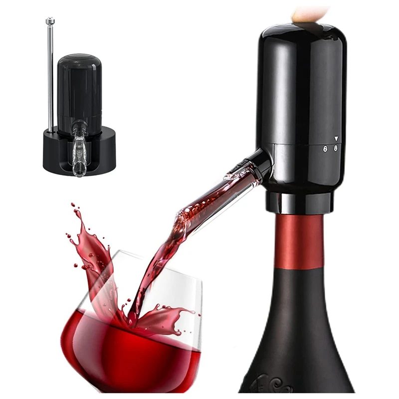 

Electric Wine Aerator Decanter Pump Dispenser Set Automatic Wine Aerator Pourer Spout One-Button Smart Wine Decanter