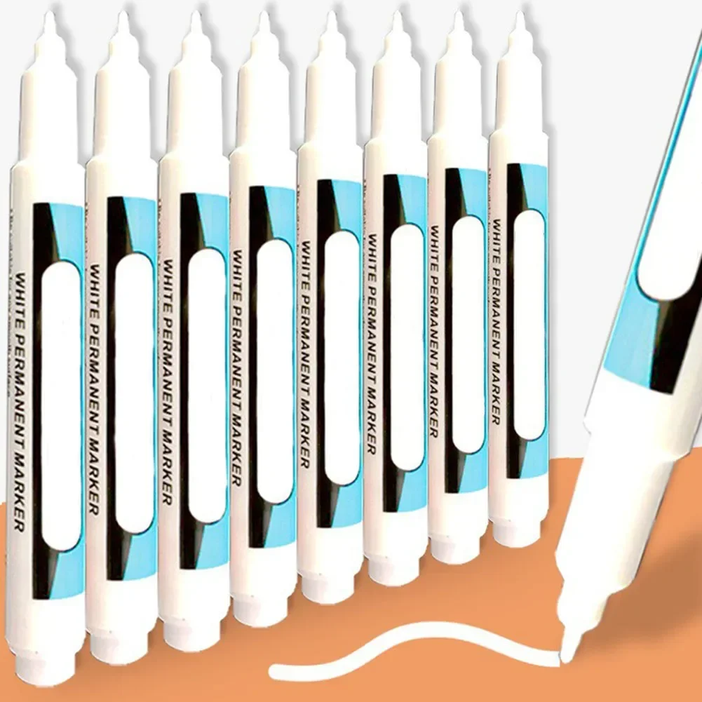 2PCS Waterproof White Paint Pen Water-based Ink Marker Pen Marking Tools Painting Tools DIY For DIY Gift Card Photo Albums