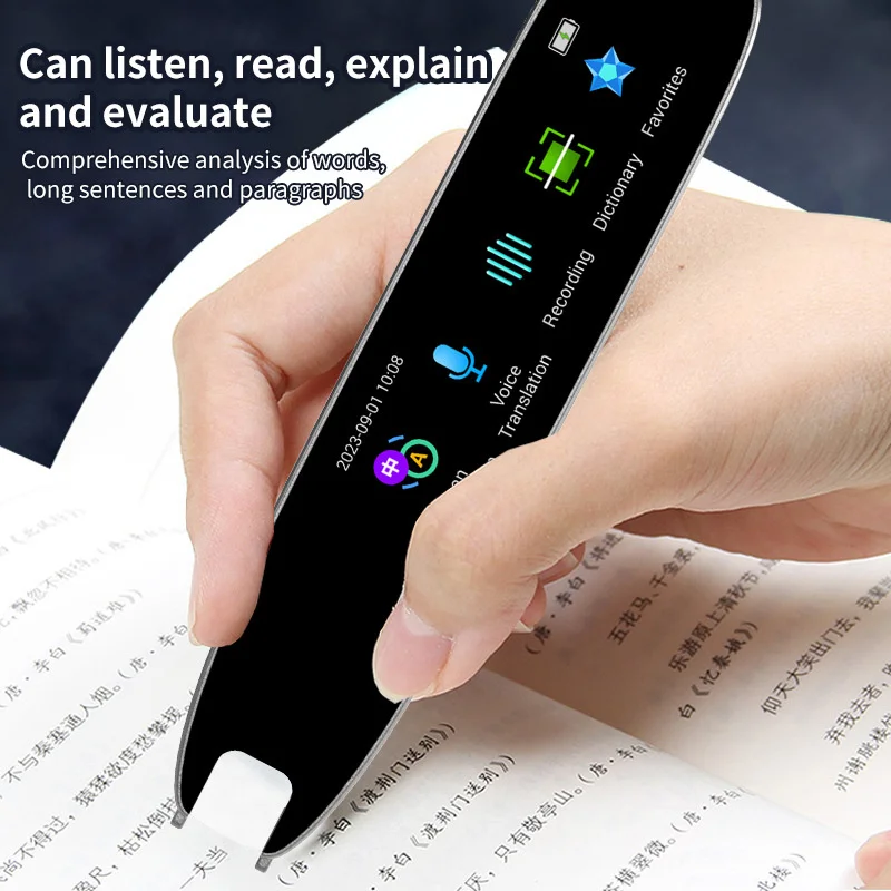 Voice Translator Language Translator Translation Pen A26 Scan Translation Pen Exam Reader Voice Language Translator Device with Touchscreen WiFi/Hotspot Connection/Offline Function