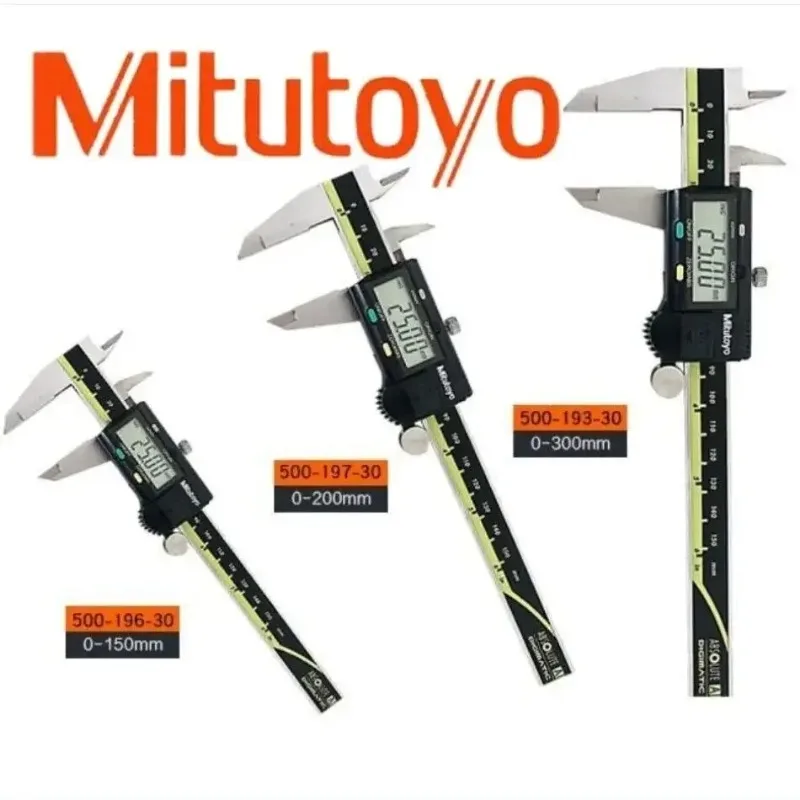 Mitutoyo 500-196-30 Digital Caliper LCD Vernier Calipers Measuring Tools 6inch 150mm 200mm 300mm Stainless Steel