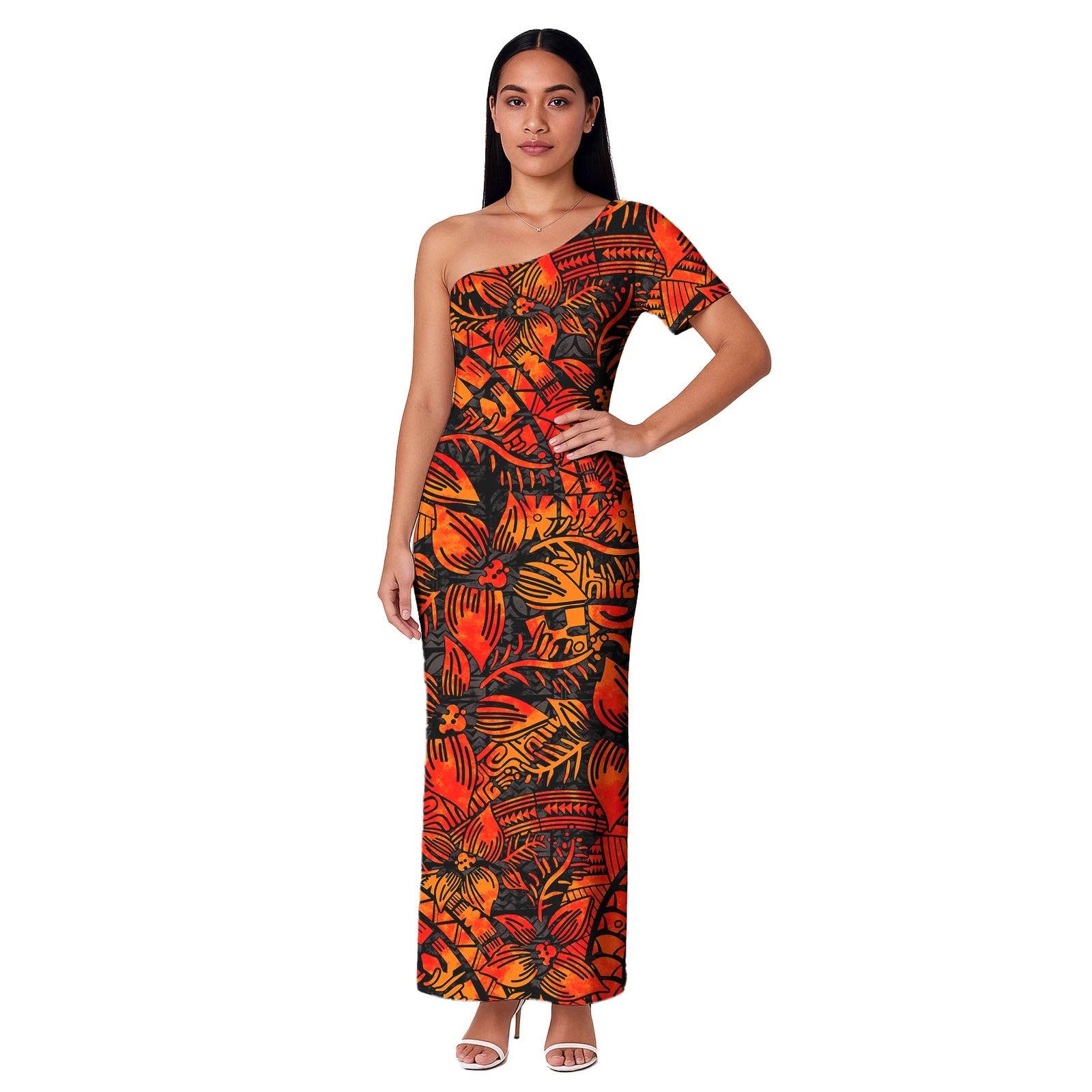 samoan mermaid dress Samoan Siapo Art Tattoo Polynesian Pattern Mermaid Dress Pink Color