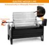 Charcoal Grill Rotisserie Kit with 3 Stainless Steel Rotating Baskets and 24 In Grill Grate, Auto Swivel BBQ Roasting Machine fo 5