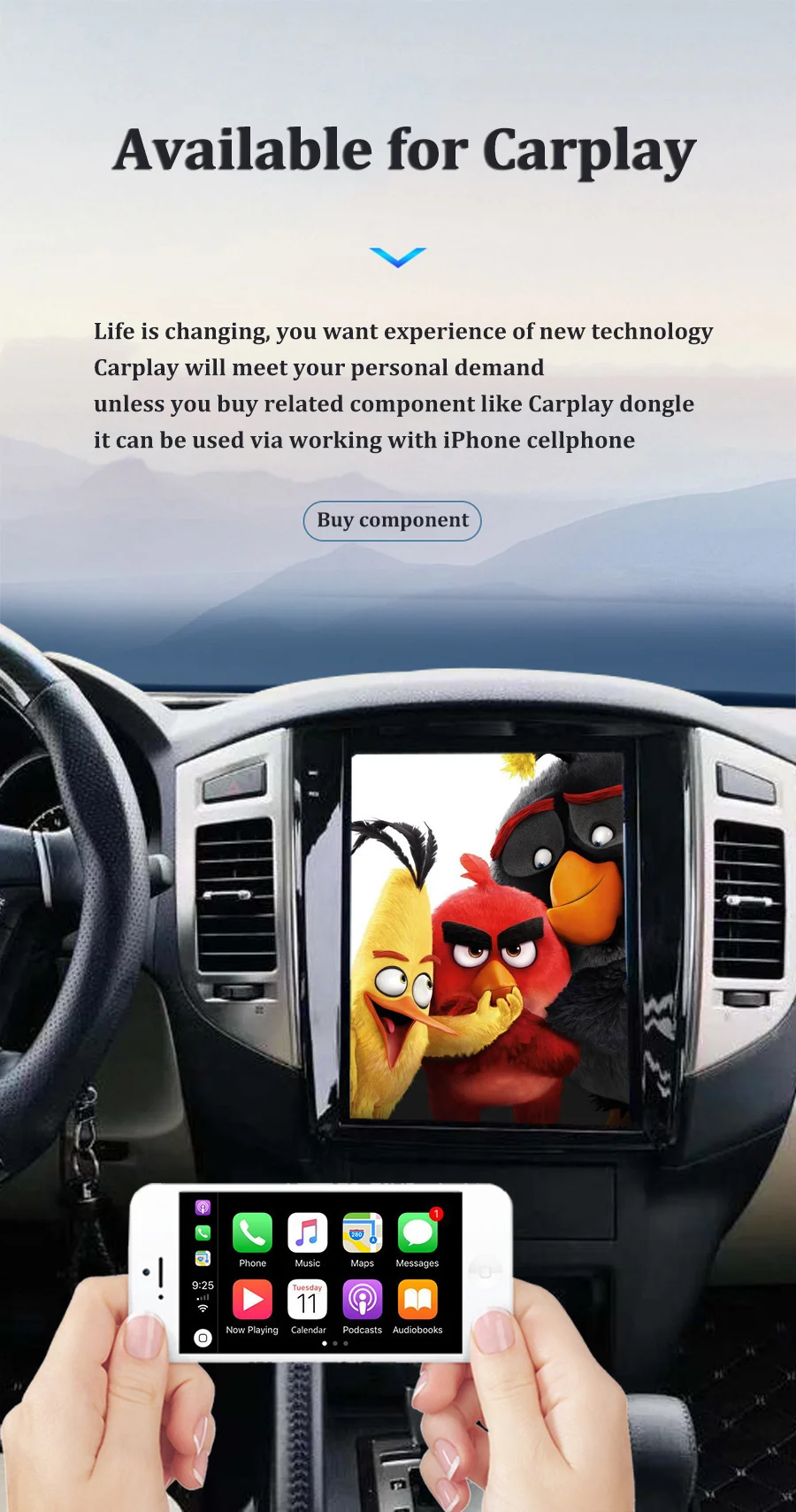 Big Qled Screen Stereo Navigation For Dodge Ram 2019 - 2023 Android Media Video