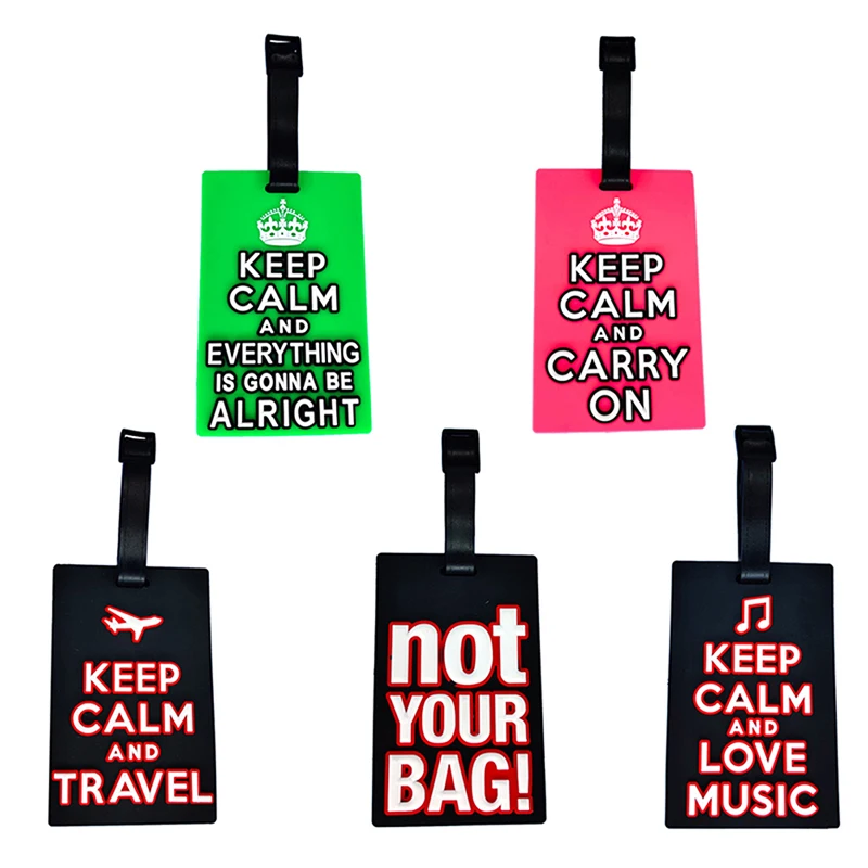 

"Not Your Bag" Cartoon Fashion Creative Letter Travel Luggage Tag Suitcase Silicon Portable Label Name ID Bag Identifier