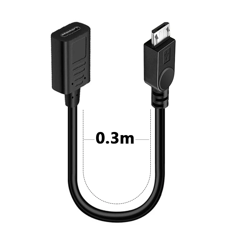 90도 각도형 타입-C 암-마이크로 USB 수 USB 충전기 데이터 OTG 케이블 어댑터 오른쪽/왼쪽/위/아래