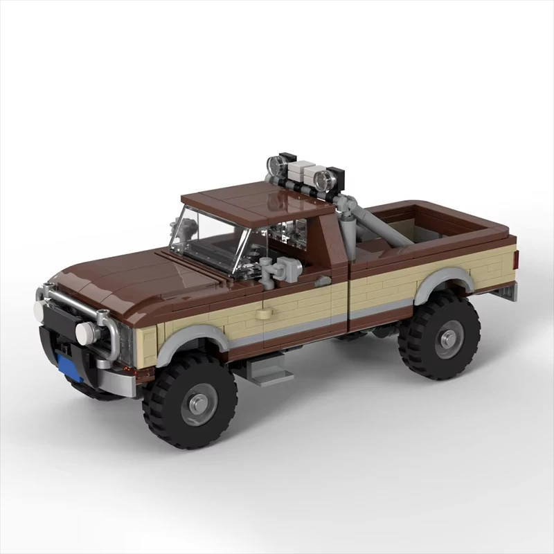 554 PCS MOC Classic Film and Television City Classic Car Pickup Model ...