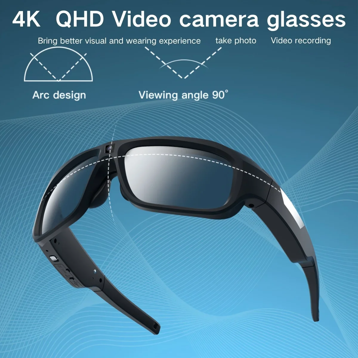 4K HD camera glasses video smart glasses, outdoor mini