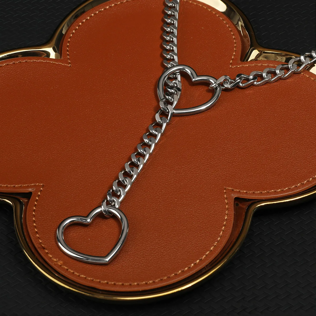 Heart Metal Chain Collar Adult BDSM Intimate Toy Role Play SM Accessory Western Punk Exotic Accessories Couple Gift_voghion.com