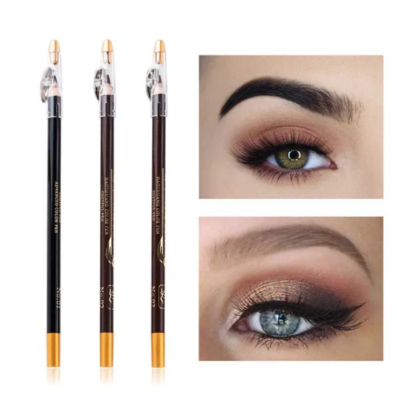 

Eyebrow Pencil Waterproof Eye Brow Eyeliner Eyebrow Pen Brown/Black with Sharpener Eye Makeup Beauty Cosmetic Tool