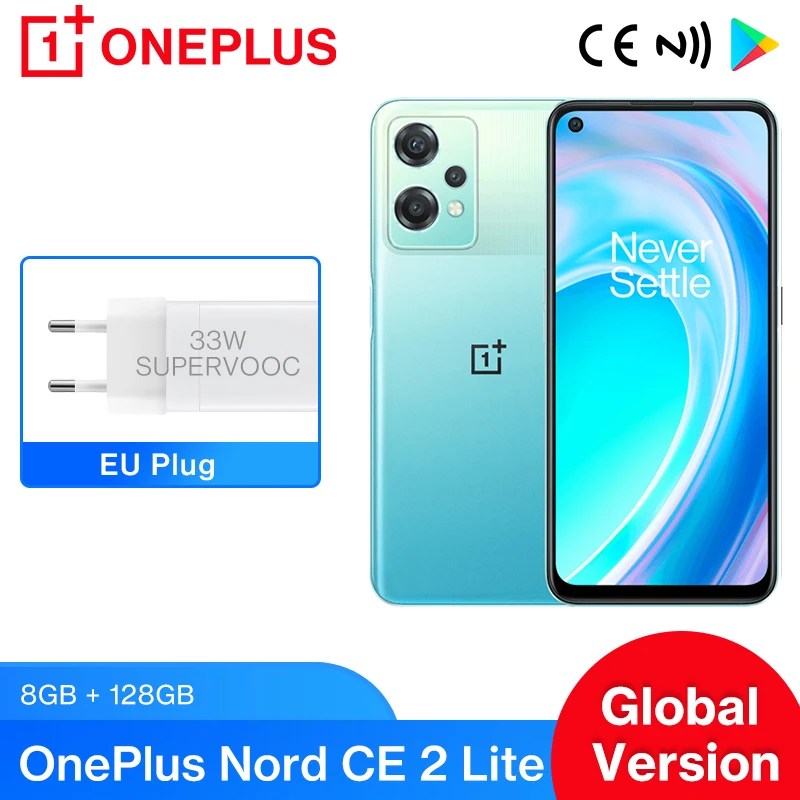  Смартфон глобальная версия OnePlus Nord CE 2 Lite, Snapdragon 695, 8 ГБ, 128 ГБ, быстрая зарядка, дисплей 120 Гц, Android 