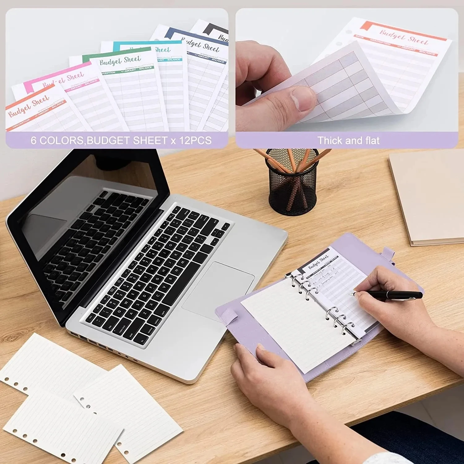 Budget Binder Notebook A6 Planner Cash Envelope Savings Money 6 Holes Binder for Financial A6 Loose-leaf Notebook Housing budget binder notebook savings binder budget binder loose leaf binder