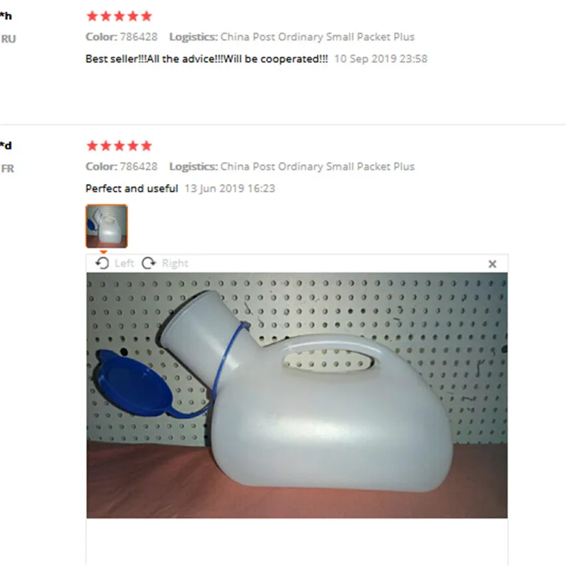 Description Picture 2 of itemPortable Mobile Toilet For Women Men Car Travel Journeys Camping Boats Urinal Outdoor Supllies 1000ML Hot Sale